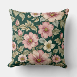 Große Rose in Rosa und Weiß Kissen