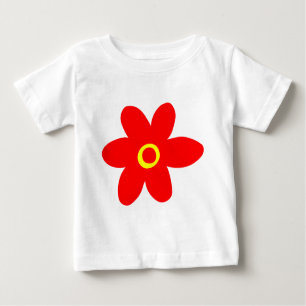 Große rote Blume Baby T-shirt