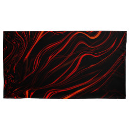 Große rote lange Spuren über schwarzem Hintergrund Kissenbezug