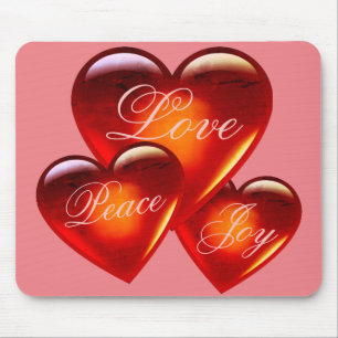 Große rote Liebe Herz/viel Liebe/liebend herzrosa Mousepad