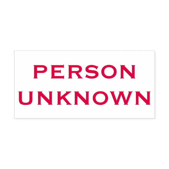 Große rote Person Unbekannt Permastempel (Design)