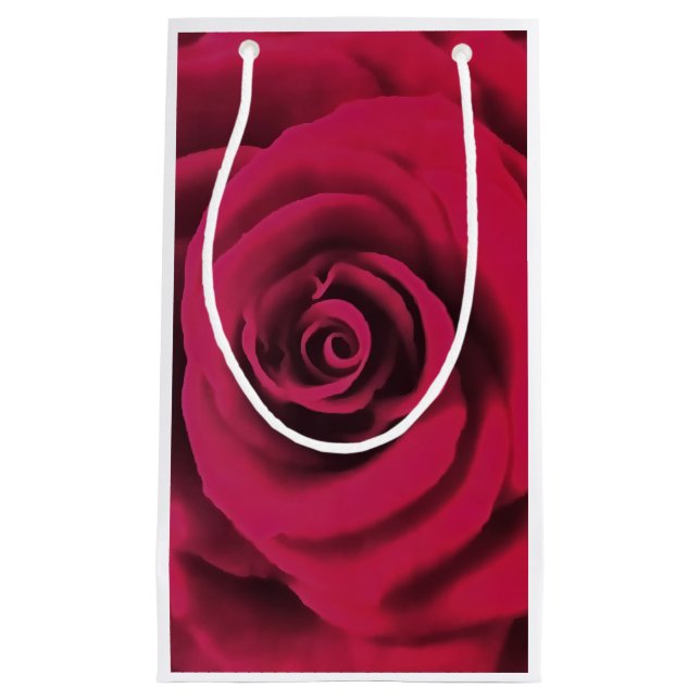Große Rote Rose Kleine Geschenktüte (Vorderseite)