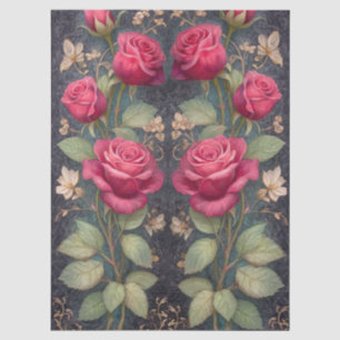 Große Rote Rosen für Kunsthandwerk und Dekorelemen Seidenpapier