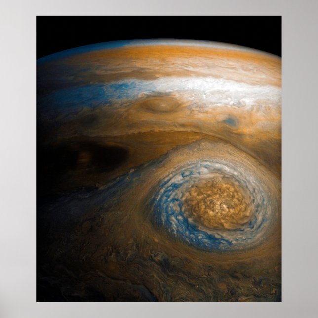 Große rote Spur des Jupiter aus Junocam (2017) Poster (Vorne)
