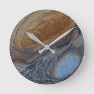 Große rote Stelle Planeten-Jupiters Runde Wanduhr