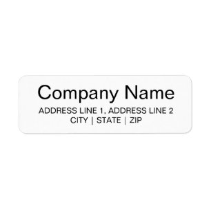 Große Rücksendeadressen-Aufkleber weiß