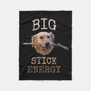 Große Rute Energie - Lustiger Golden Retriever Bes Fleecedecke