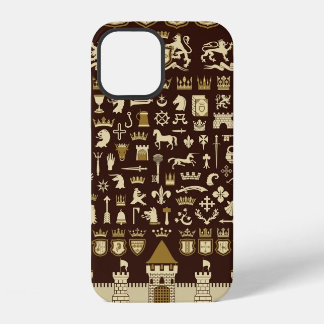 Große Sammlung heraldischer Elemente.  iPhone Hülle (Rückseite)