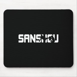Große Sanshou-Silhouette Chinesisches Kickboxen Ma Mousepad