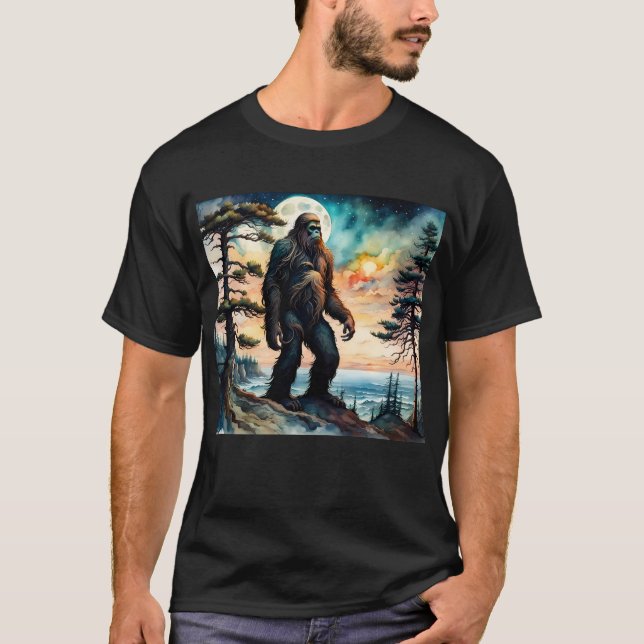 Große Sasquatch-Größe am Berg leben T-Shirt (Vorderseite)