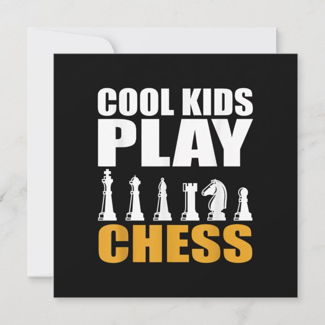 Große Schach Kinder Schach Mädchen Jungen Einladung (Vorderseite)