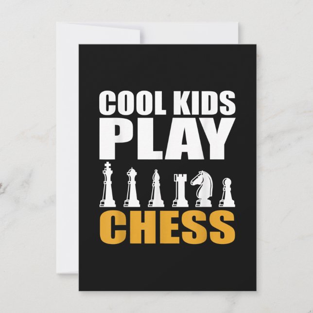 Große Schach Kinder Schach Mädchen Jungen Einladung (Vorderseite)