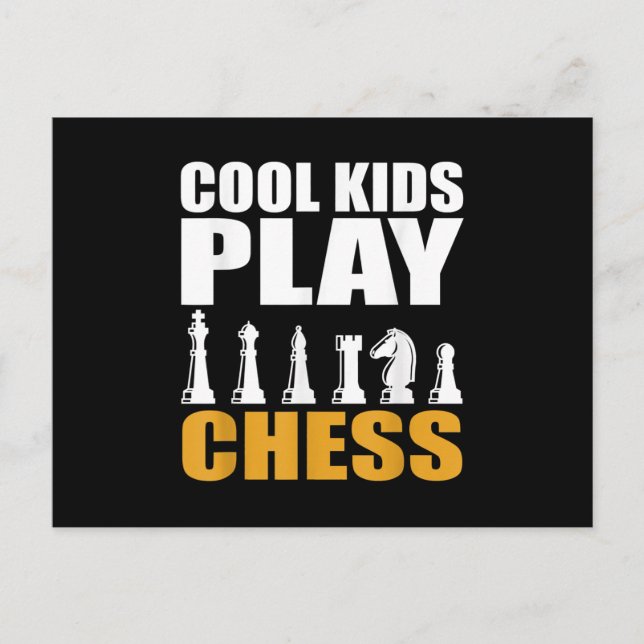 Große Schach Kinder Schach Mädchen Jungen Postkarte (Vorderseite)