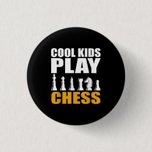 Große Schachkids Schach Mädchen Jungen Button