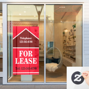 GROSSE SCHALTFLÄCHE FÜR LEASSIGNAD Real Anwesen Fensteraufkleber