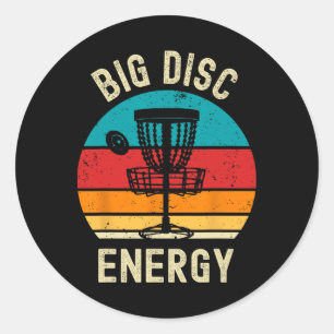 Große Scheiben Energie Lustig Retro Vintage Disc G Runder Aufkleber
