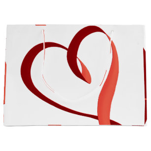 Große Schleifen-Herz-Große Geschenktasche Geschenktüte
