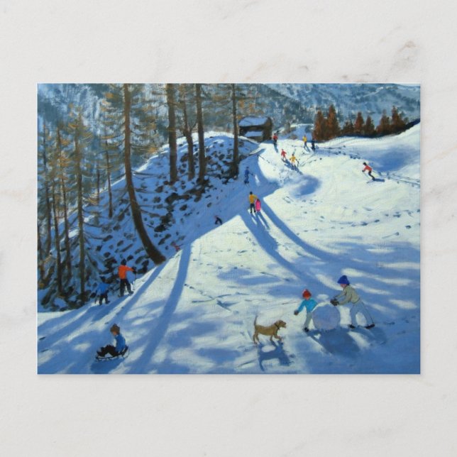 Große Schneeballeuchte Postkarte (Vorderseite)