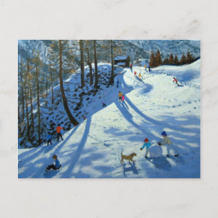 Große Schneeballeuchte Postkarte