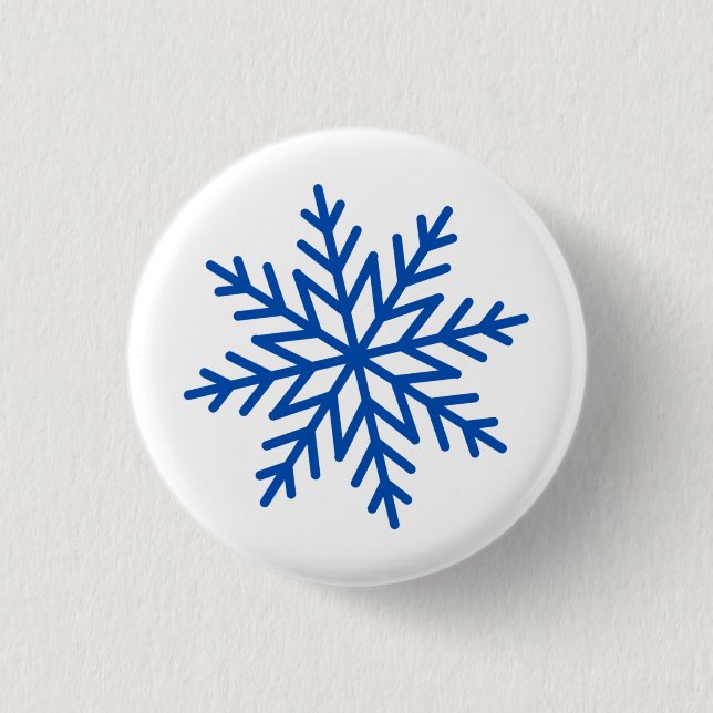 Große Schneeflocke Button (Vorderseite)