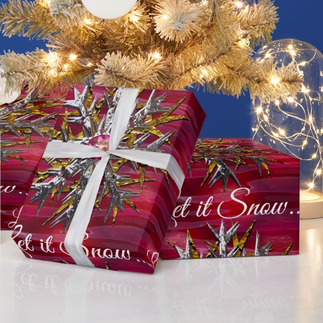 Große Schneeflocke über Paris 2 spezialisiert  Geschenkpapier (Feiertage)