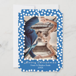 Große Schneeflocken auf Nebulas Blau, Weihnachtska Feiertagskarte