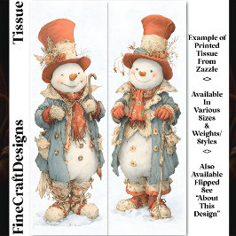 Große Schneemänner in Cotgore Outfits DS6R Decoupa Seidenpapier