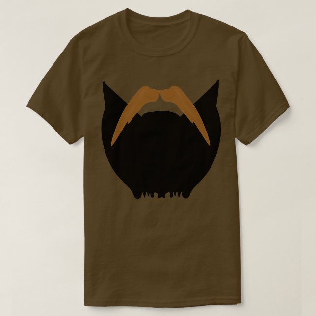 Große Schnurrbart und großer Bart 1 T-Shirt (Design vorne)