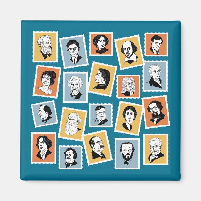 Große Schriftsteller, Dichter und Dramatiker auf B Magnet (Vorne)