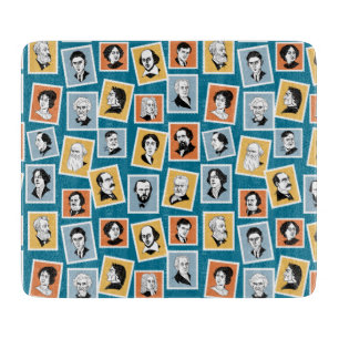 Große Schriftsteller, Dichter und Dramatiker auf B Schneidebrett