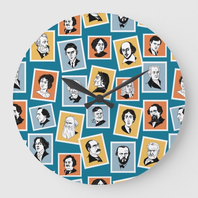Große Schriftsteller, Dichter und Dramatiker auf B Wanduhr (Vorderseite)