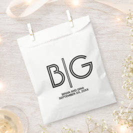 Große Schwarz-Weiß-Initialen Geschenktütchen
