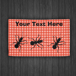 Große schwarze Ameisen Marching Fun Picnic Tablecl Banner