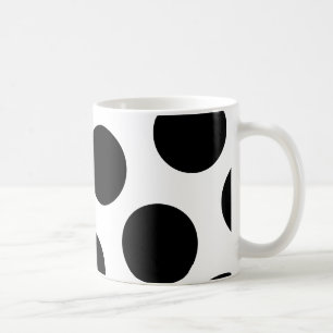 Große schwarze diagonale Punkte Kaffeetasse