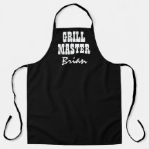 Große, schwarze Grillmeister Master GRILLEN Schürz