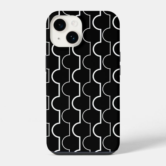 Große schwarze Kammmuscheln iPhone Hülle (Rückseite)