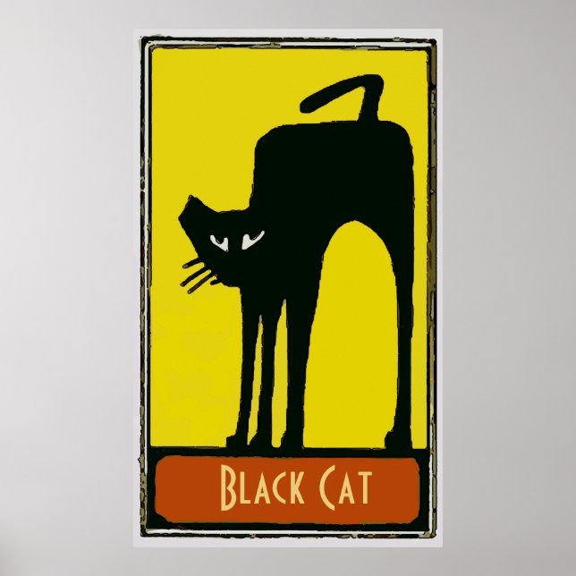 Große schwarze Katze, Poster (Vorne)