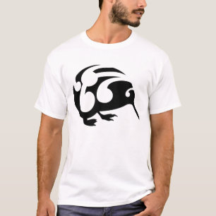 Große schwarze Kiwi im Shirt