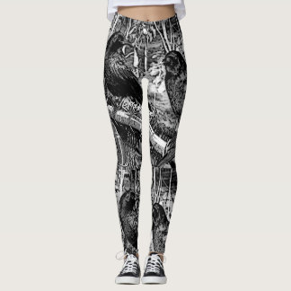 Große schwarze Krähen-Leggings Leggings