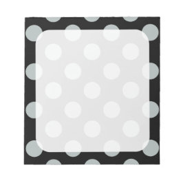 Große schwarze und graue Punkte Notizblock