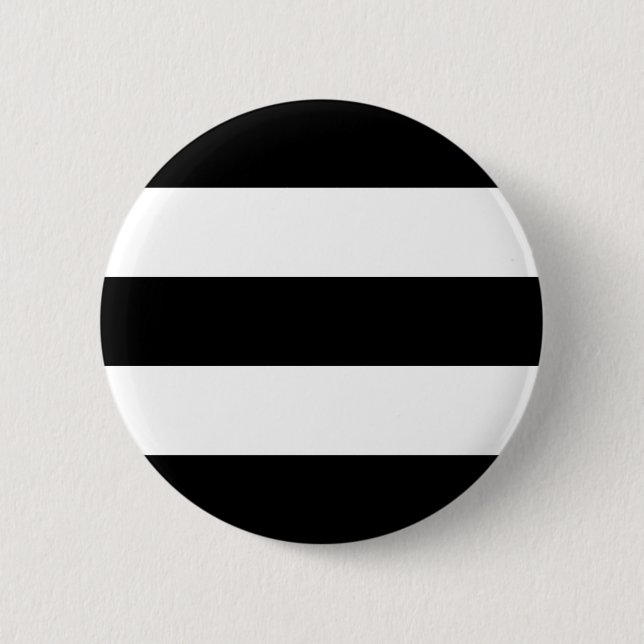 Große schwarze und weiße Streifen Button (Vorderseite)