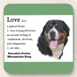 Große Schweizer Hunde Liebe ist... Getränkeuntersetzer