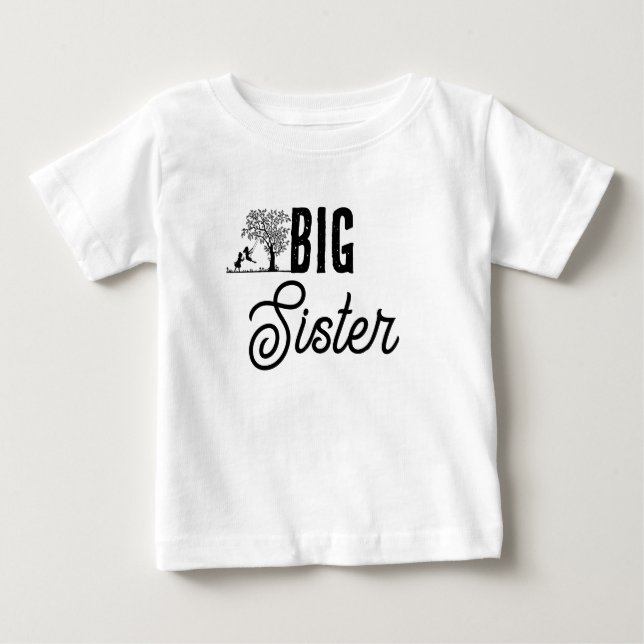 Große Schwester Baby T-shirt (Vorderseite)