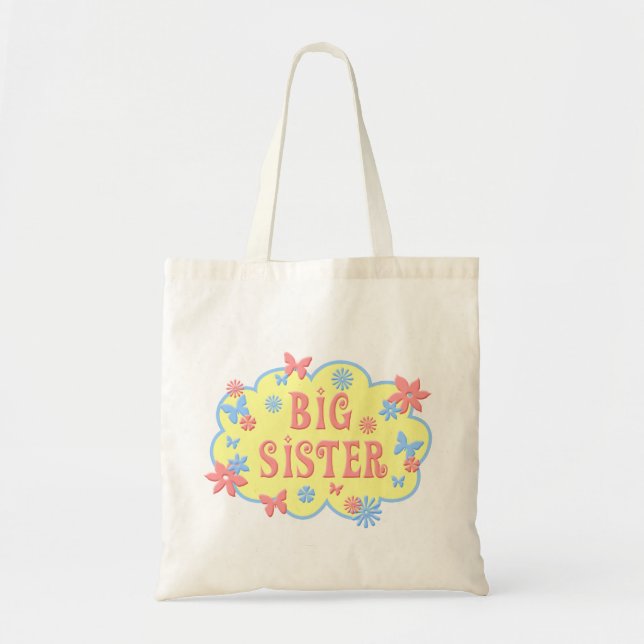 Große Schwester-Blumen-Schmetterlings-Tasche Tragetasche (Vorne)