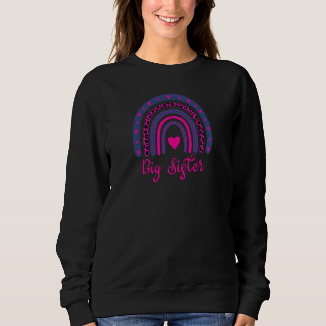 Große Schwester Boho Rosa Regenbogen Große Schwest Sweatshirt (Vorderseite)