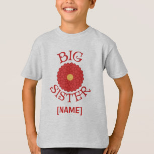 Große Schwester-Dahlie-Blumen-T - Shirt