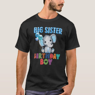 Große Schwester der Geburtstagsjunge Elefantenfami T-Shirt
