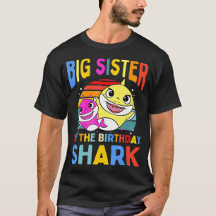 Große Schwester des Birthday Shark Sis Matching Fa T-Shirt