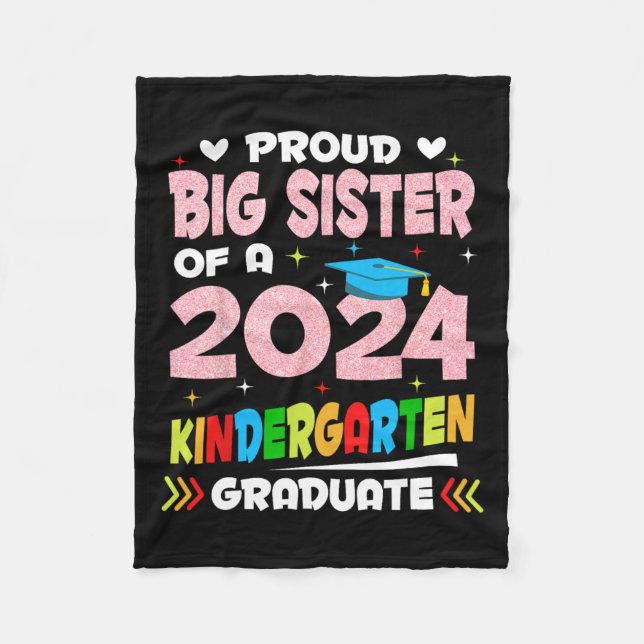 Große Schwester des Kindergartens 2024 Graduierung Fleecedecke (Vorderseite)