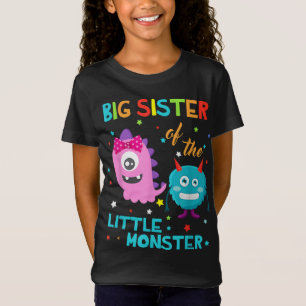 Große Schwester des kleinen Monsters Geburtstagsmo T-Shirt